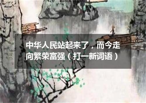 中华人民站起来了，而今走向繁荣富强（打一新词语）