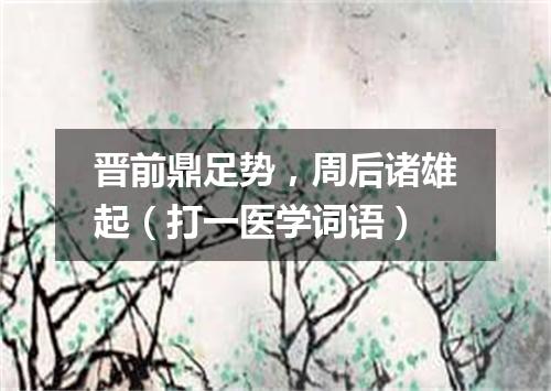晋前鼎足势，周后诸雄起（打一医学词语）