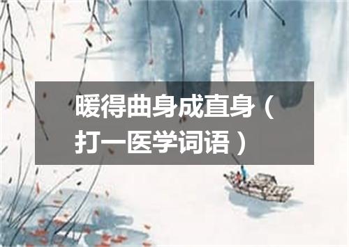 暖得曲身成直身（打一医学词语）