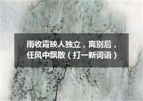雨收霞映人独立，离别后，任风中飘散（打一新词语）