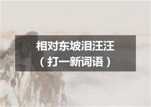相对东坡泪汪汪（打一新词语）