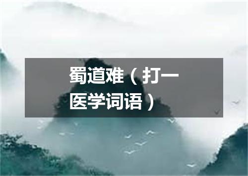 蜀道难（打一医学词语）