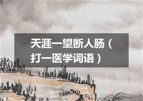 天涯一望断人肠（打一医学词语）