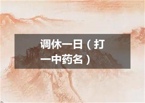 调休一日（打一中药名）