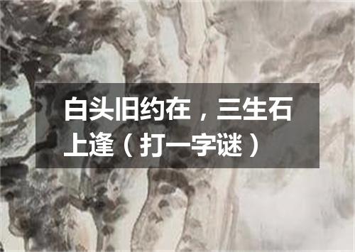 白头旧约在，三生石上逢（打一字谜）