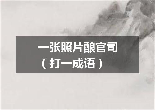 一张照片酿官司（打一成语）