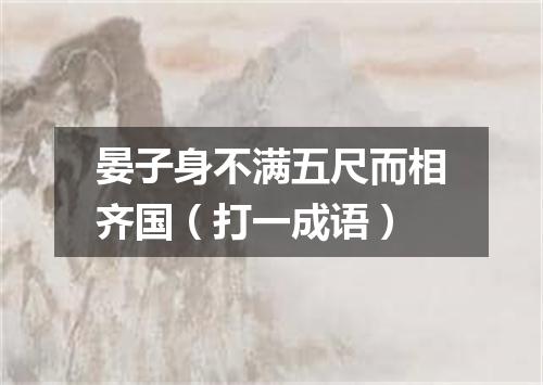 晏子身不满五尺而相齐国（打一成语）