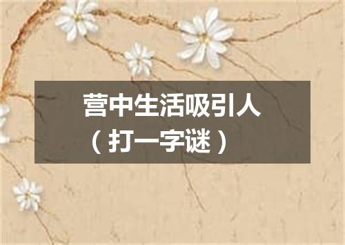 营中生活吸引人（打一字谜）