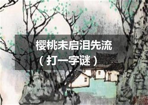 樱桃未启泪先流（打一字谜）