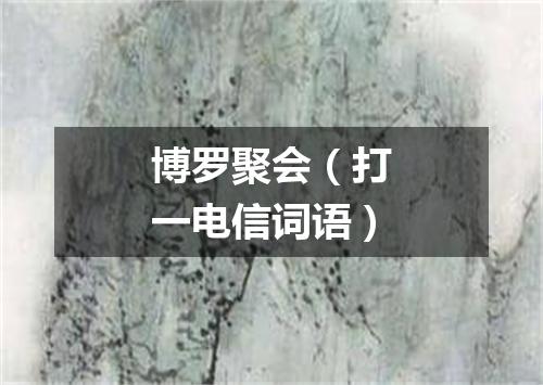 博罗聚会（打一电信词语）