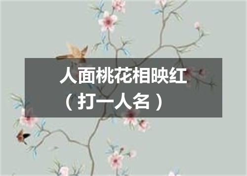 人面桃花相映红（打一人名）