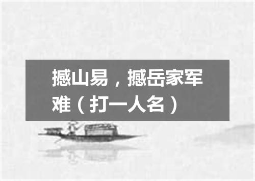 撼山易，撼岳家军难（打一人名）