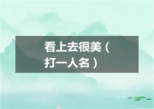 看上去很美（打一人名）