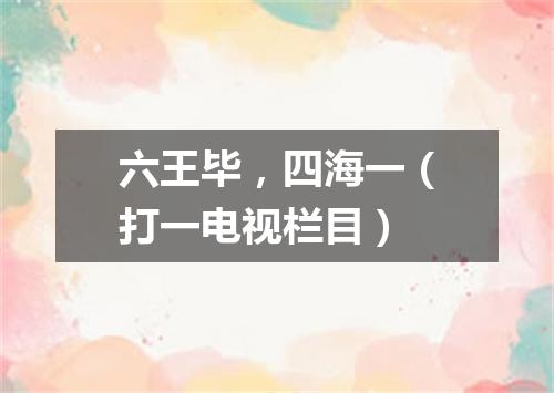 六王毕，四海一（打一电视栏目）