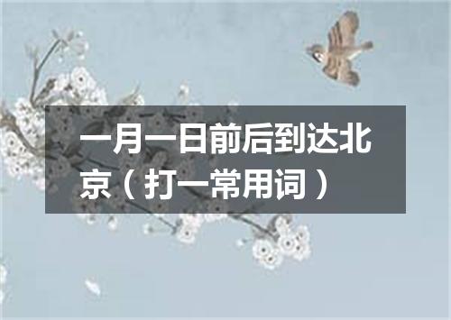 一月一日前后到达北京（打一常用词）