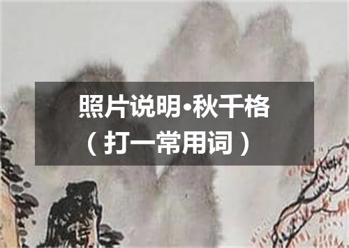 照片说明·秋千格（打一常用词）