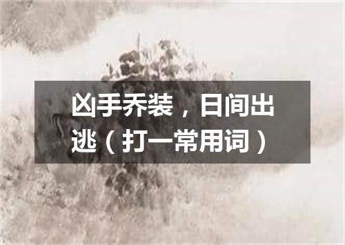 凶手乔装，日间出逃（打一常用词）