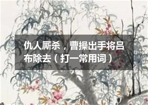 仇人厮杀，曹操出手将吕布除去（打一常用词）