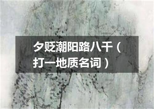 夕贬潮阳路八千（打一地质名词）