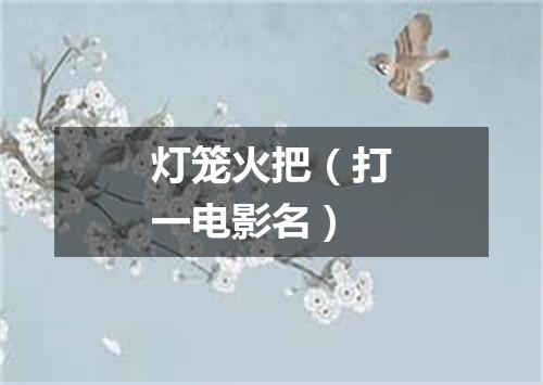 灯笼火把（打一电影名）