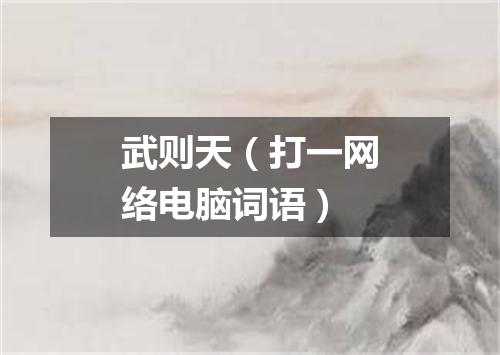 武则天（打一网络电脑词语）