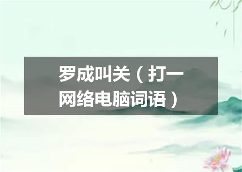 罗成叫关（打一网络电脑词语）
