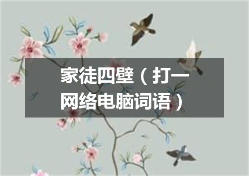 家徒四壁（打一网络电脑词语）