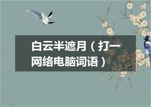 白云半遮月（打一网络电脑词语）