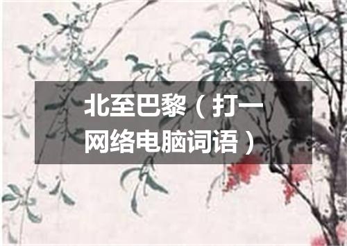北至巴黎（打一网络电脑词语）