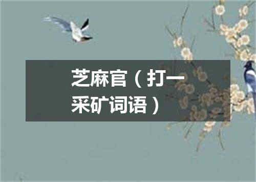 芝麻官（打一采矿词语）