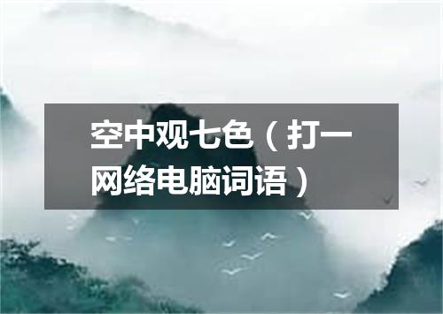空中观七色（打一网络电脑词语）