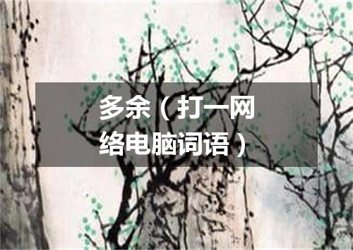 多余（打一网络电脑词语）