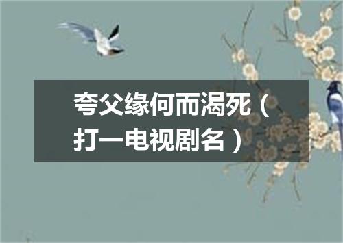 夸父缘何而渴死（打一电视剧名）