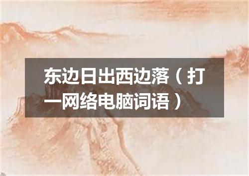 东边日出西边落（打一网络电脑词语）