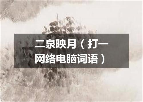 二泉映月（打一网络电脑词语）