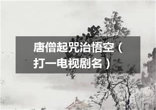 唐僧起咒治悟空（打一电视剧名）