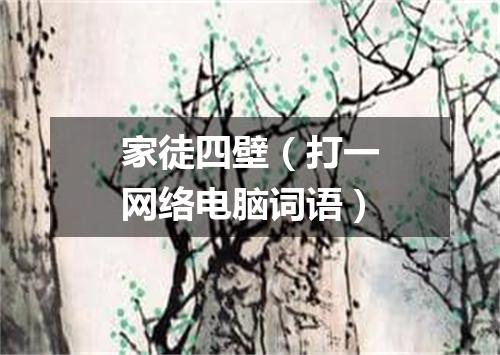 家徒四壁（打一网络电脑词语）