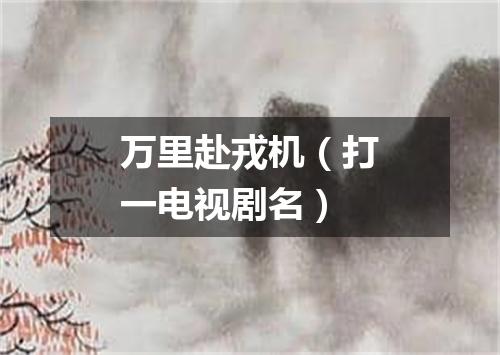 万里赴戎机（打一电视剧名）