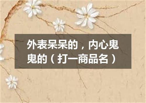 外表呆呆的，内心鬼鬼的（打一商品名）