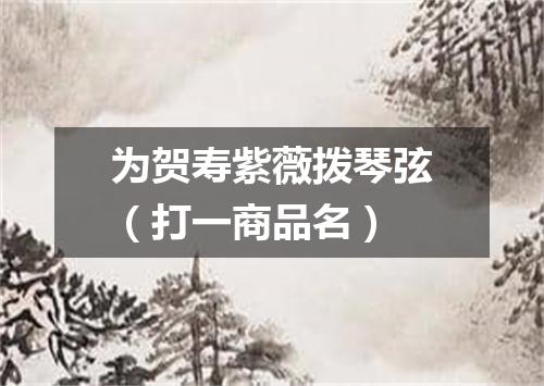 为贺寿紫薇拨琴弦（打一商品名）