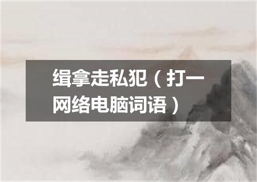 缉拿走私犯（打一网络电脑词语）