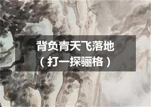 背负青天飞落地（打一探骊格）