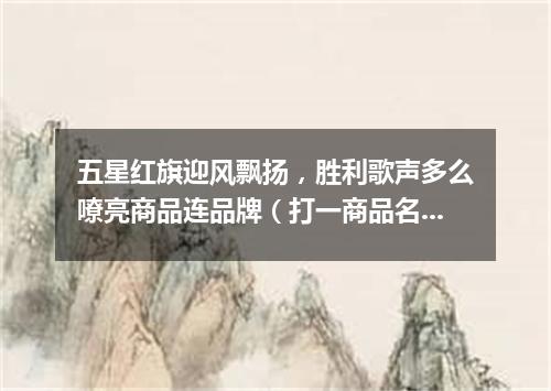 五星红旗迎风飘扬，胜利歌声多么嘹亮商品连品牌（打一商品名）
