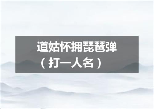 道姑怀拥琵琶弹（打一人名）