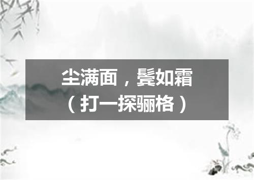 尘满面，鬓如霜（打一探骊格）