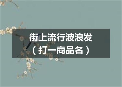 街上流行波浪发（打一商品名）