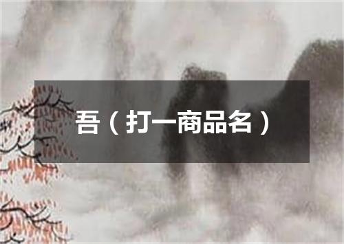 吾（打一商品名）