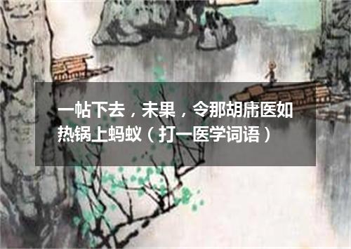 一帖下去，未果，令那胡庸医如热锅上蚂蚁（打一医学词语）