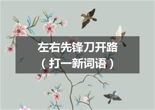 左右先锋刀开路（打一新词语）