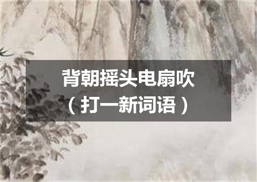 背朝摇头电扇吹（打一新词语）